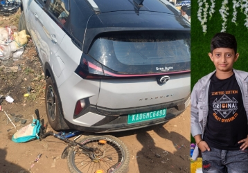 ತುಮಕೂರು: ಎಲೆಕ್ಟ್ರಿಕ್ ಕಾರು ಡಿಕ್ಕಿ: 13 ವರ್ಷದ ಬಾಲಕ ಸಾವು